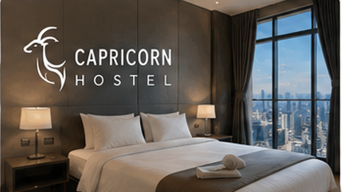 Illustrative cover for the Capricorn Hostel launch marketing and booking-system case study