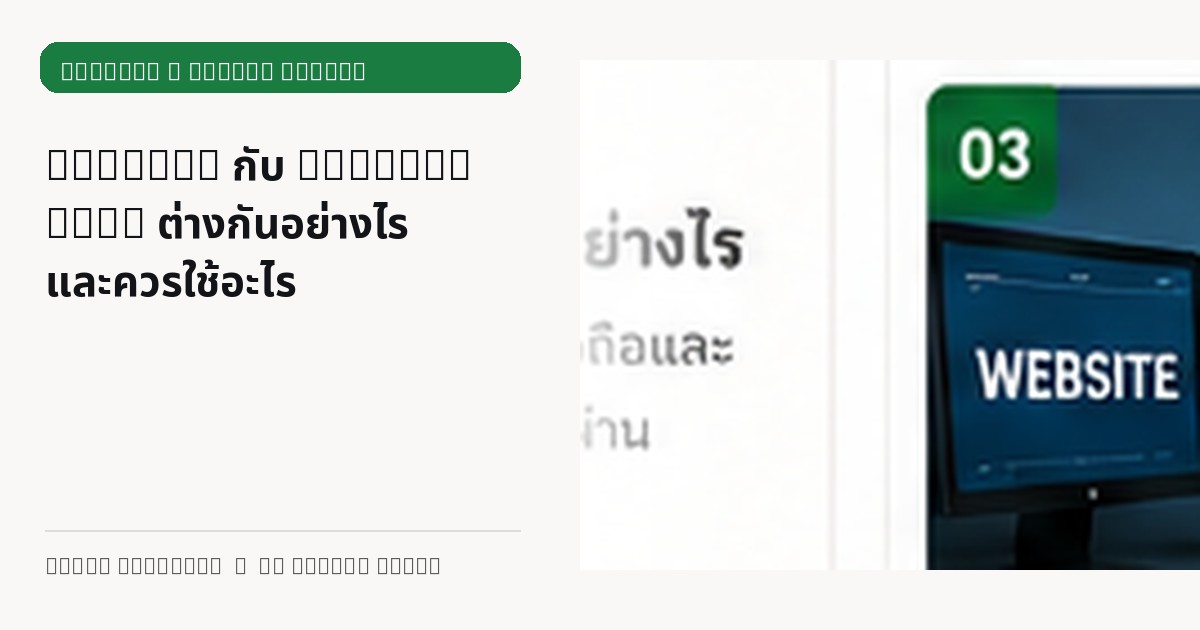 ภาพประกอบบทความ Website กับ Landing Page ต่างกันอย่างไร และควรใช้อะไร